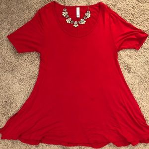 Xs Red Lularoe Perfect T